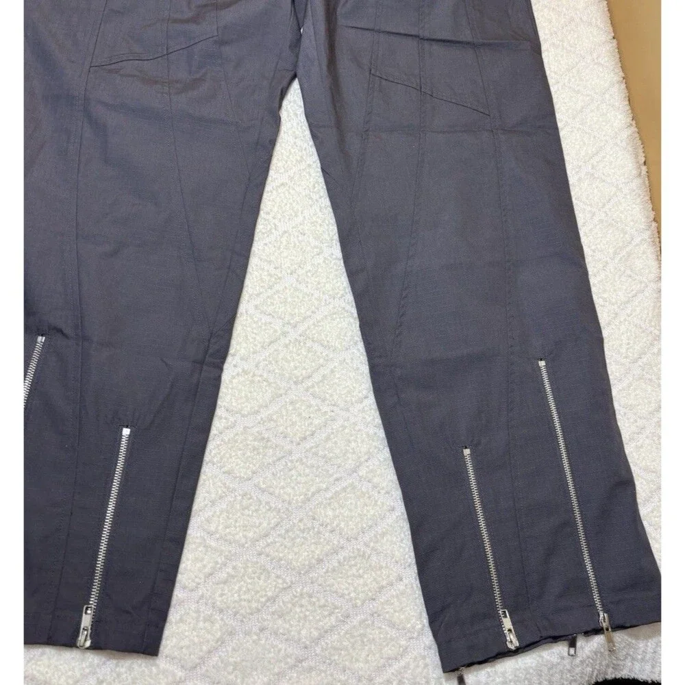 New Sui Generis Designer Grunge Streetwear Zippers Clips Windbreaker Pants Large